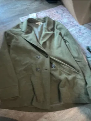 Madewell Olive Green Double-Breasted Women's Peacoat thumbnail 2