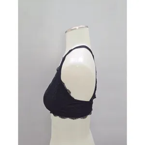 Felina Black Whimsy Romantic Boudoir Bridal Cottage Lingerie Lace Bralette Small thumbnail 3