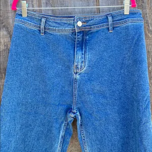 Cupshe Wide Leg Raw Hem Stretchy Jeans Size XL thumbnail 2