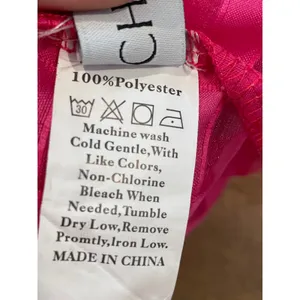 ChicWish Pink Dress with Solid & Sheer Checkered Overlay Halter Ruffle Neck Sz M thumbnail 8