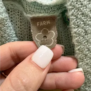 Farm Rio Mint Green Open Front Textured Knit Cardigan Cozy Chic Layer Size P XS thumbnail 4