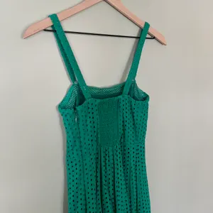 Anthropologie Women’s Lelia Eyelet Midi Dress Turquoise Blue Green Size 0 thumbnail 7