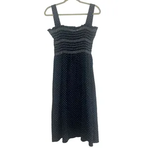✨SIDE PARTY Maud Smocked Black Sz Medium Dress✨ thumbnail 3