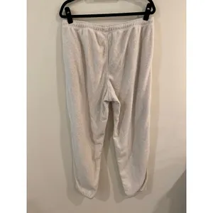 Aerie Fleece Jogger Cream Color Size Large thumbnail 2