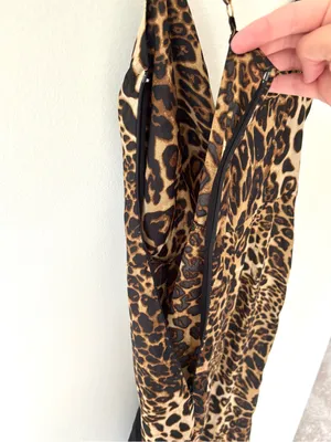 Meshki Leopard Cheetah Print Midi Slip Dress Cowl Neck Party Event Cocktail thumbnail 10