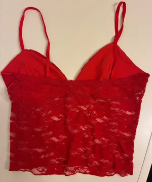 Red lace tank top Size XS thumbnail 2