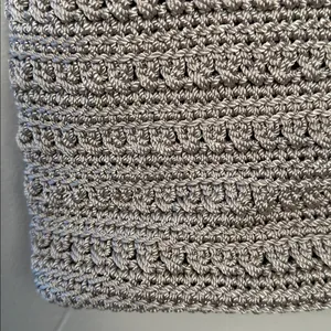 The Sak Woven Top ZIp closure Crotchet Bag cream thumbnail 3