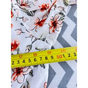Ember Ivory Floral Ruffle Peplum Wrap Blouse Size M thumbnail 3