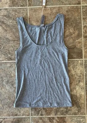 Skims Soft Lounge Ribbed Tank Top Heather Gray Size XS thumbnail 1