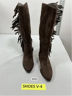 Womans New Universal Thread Knee High Western Riding Boots 6 Brown thumbnail 2