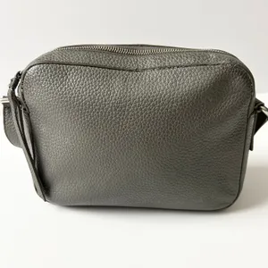 AllSaints Captain Crossbody Bag 100% Cow Leather Grey Small Adjustable Strap thumbnail 4