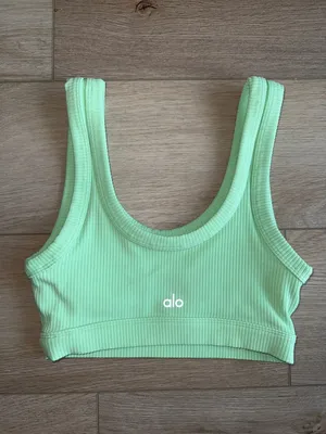 ALO Ribbed Sports Bra thumbnail 3