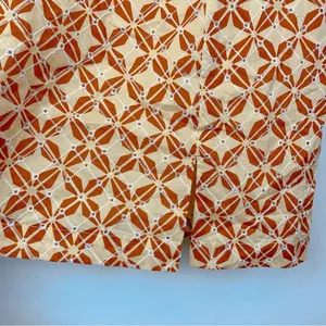 Lost + Wander Golden Dawn Orange Geometric Print Puff Sleeve Mini Dress Size S thumbnail 4