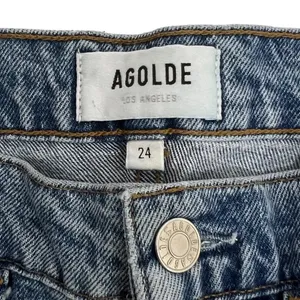 AGOLDE 90's Denim Mini Jean Skirt High Waisted Blue Cotton Festival Size 24 thumbnail 9