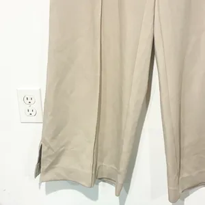 Fate‎ Cream Wide Leg Pull On Slit Ankle Pants Size XL thumbnail 2