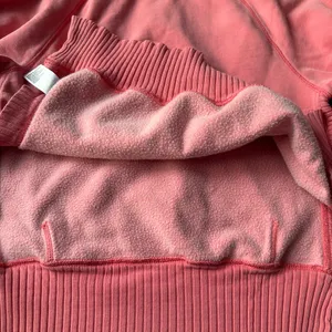 American Eagle oversized side slit pink/coral hoodie sweatshirt, size XS thumbnail 9
