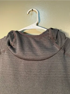 REI Co-Op Women's Size Medium Pullover Hoodie Dark Green Textured Marled Quilted thumbnail 6