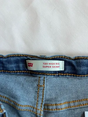 Levi’s Jean 720 High-Rise Super Skinny Blue Denim 24 size 16 girls thumbnail 5