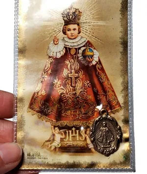 New Infant Jesus of Prague Pendant 1" Prayer Card thumbnail 1