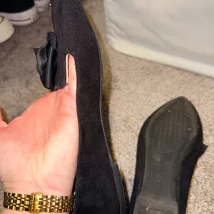 SHEIN Black Flats with Elegant Bow thumbnail 4