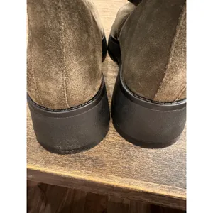 Vince Camuto Womens Neframes Ankle Boots Wedge Heel Army Green Suede Zip 9.5M thumbnail 5