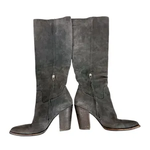 Dolce Vita Kylar Gray Suede Tall Knee‎ High Heeled Point Toe Boots Size 7.5 thumbnail 5