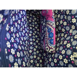 Vera Bradley Blue Pink Quilted Fabric Tote Bag thumbnail 8