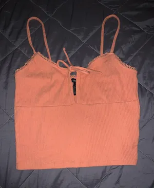Coral Crop Top thumbnail 1