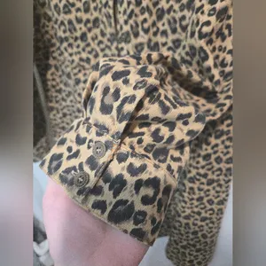 Umgee Animal Print Button Down Tunic/Mini Dres thumbnail 3
