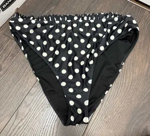 Nasty Gal Women’s XL Black Polka Dot Swim Bottom thumbnail 1