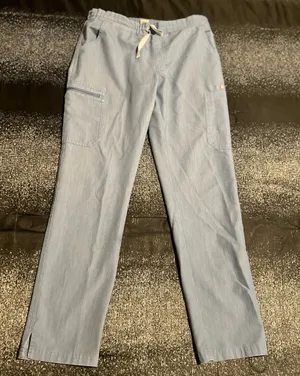 Womens small FIGS Technical Collection Yola Slim Scrub Pants-light blue thumbnail 1