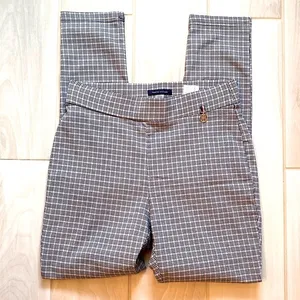 Tommy Hilfiger| Plaid black/white/tan stretchy slacks thumbnail 1