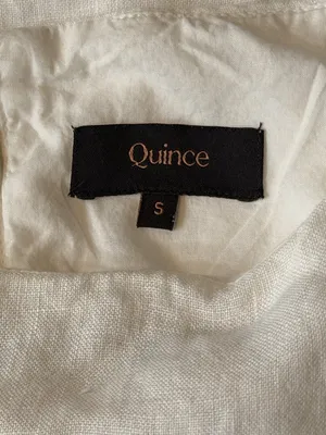 Quince 100% European Linen Tank Mini Dress White Cotton Sz S Lined Pockets Beach thumbnail 3