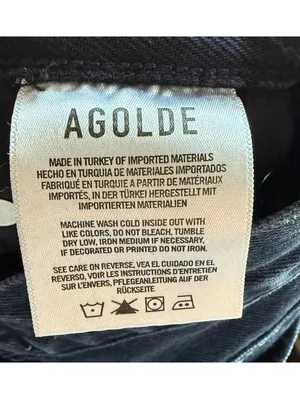 Agolde jeans Riley, raw hem, button fly size 24 thumbnail 7