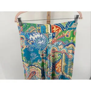 Lauren Ralph Lauren Paisley Wide Leg Pull On Pants Viscose Boho Small thumbnail 7