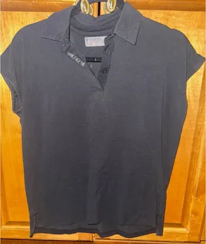 Figs pro collared black tee thumbnail 1