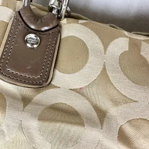 Coach Kristen Signature Op Art Hobo Purse Sateen Zip Top thumbnail 11