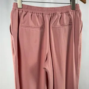 Anthropologie the Essential High Waist Pull-On‎ Trouser in Pink Crepe Size XS thumbnail 7