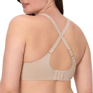 Bali Womens Underwire Coolest Smoothing Moisture-Wicking Bra Almond Brown 42DD thumbnail 8