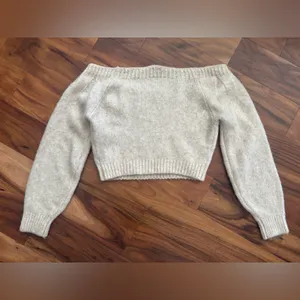 Garage Off-the-Shoulder Beige Sweater thumbnail 2