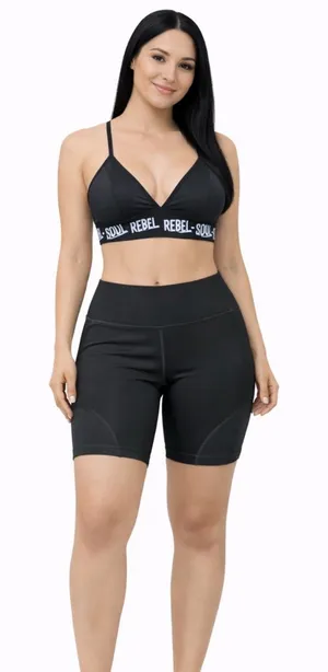 JESFER Activewear Set Shorts & Sports Bra Women’s Size S NWT(A229)&✨ thumbnail 1