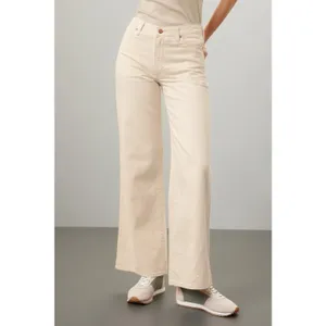 Wrangler World Wide Cream Wide Leg High Rise Western Denim Jeans Size 30x28 thumbnail 4