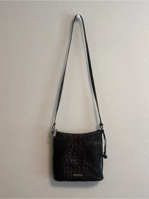 Brahmin Katie Crossbody Bag in Chocolate Melbourne Croc-Embossed Leather thumbnail 6