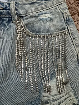 Adika Sparkly Denim Shorts thumbnail 3