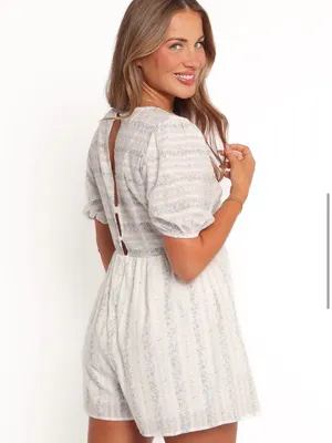 Petal & Pup Aisley Floral Deep V-Neck Short Romper thumbnail 2