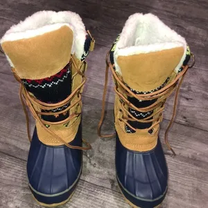 Khombu brown and blue boots thumbnail 1