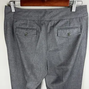 Adrienne Vittadini Pants Womens Sz 8 Heather‎ Gray Dress Wide Leg 32x32 thumbnail 4