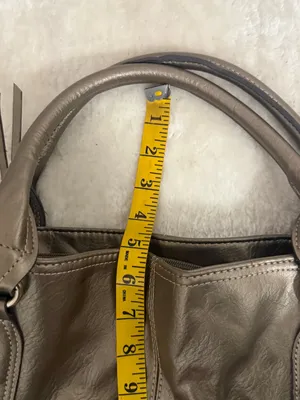 Mondani Metallic Pewter Hobo with Silver Accents Shoulder Bag Large thumbnail 8
