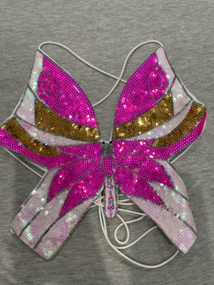 Pink Sequin butterfly shape top Size XS thumbnail 2
