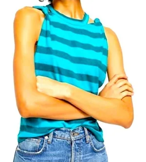 ‎Free People Jungle teal tank C29 thumbnail 1